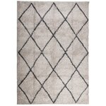 vidaXL Tapis shaggy à poils longs moderne beige anthracite 140x200 cm