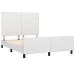vidaXL Cadre de lit sans matelas blanc 140x190 cm similicuir