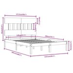 vidaXL Cadre de lit sans matelas 120x200 cm bois massif