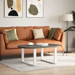 vidaXL Pieds de table basse en U 2 pièces Blanc 60 x (42-43) cm Acier
