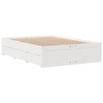 vidaXL Lit bibliothèque sans matelas blanc 150x200 cm bois pin massif