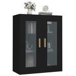 vidaXL Armoire murale suspendue Noir 69 5x34x90 cm