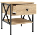 vidaXL Tables de chevet 2 Pièces chêne sonoma 40x42x45 cm bois ingénierie