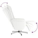 vidaXL Fauteuil inclinable de massage repose-pieds blanc similicuir