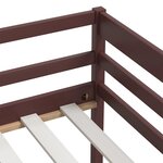 vidaXL Cadre de lit avec tiroirs et armoire Marron foncé Pin 90x200 cm