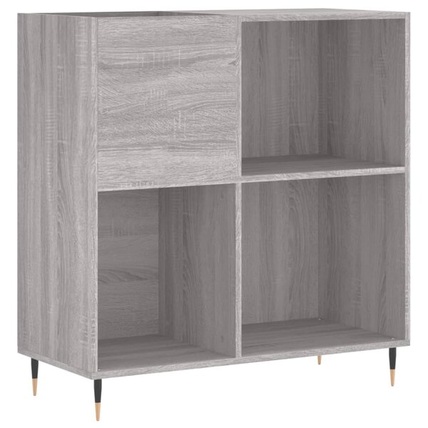 vidaXL Armoire à disques sonoma gris 84 5x38x89 cm bois d'ingénierie