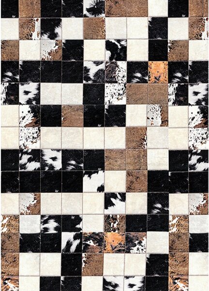 Tapis d'intérieur Patchwork CUBE 50 x 80 cm - Marron