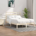 vidaXL Cadre de lit sans matelas bois massif 140x200 cm