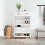 vidaXL Armoire à chaussures blanc 60x35x105 cm bois d'ingénierie