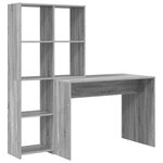 vidaXL Bureau Sonoma gris 138.5 x 55 x 143 cm Bois d'ingénierie