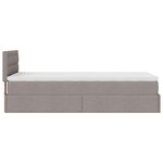 vidaXL Lit ottoman avec matelas taupe 100x200 cm tissu
