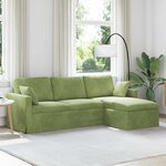 vidaXL Canapé Vert clair 198 x 134 x 80 cm Velours