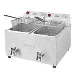 Friteuse professionnelle electrique - 2 x 8 l - buffalo -  - inox16 565x510x440mm