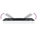 vidaXL Chaise longue à 2 places avec coussins blanc résine tressée