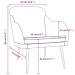 vidaXL Fauteuil Bleu 63x76x80 cm Velours