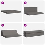 vidaXL Canapé-lit pliable 200 x 67 x 45 cm Gris clair