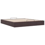 VidaXL Cadre de lit ottoman sans matelas marron foncé 180x200 cm tissu