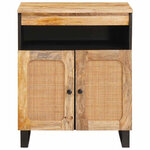 vidaXL Buffet avec porte Marron 60 x 33 x 75 cm Bois de mangue massif