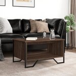 vidaXL Table basse chêne marron 75x51x40 cm bois d'ingénierie