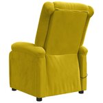 vidaXL Fauteuil inclinable électrique jaune velours