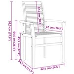Ensemble de salle à manger de jardin de 5 pièces en bois massif Teck vidaXL