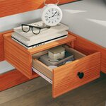 vidaXL Cadre de lit avec tiroir Marron Bois massif en pin