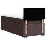 vidaXL Sommier à lattes de lit avec matelas Marron foncé 80x200 cm