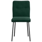vidaXL Chaises à manger lot de 2 Vert foncé Velours
