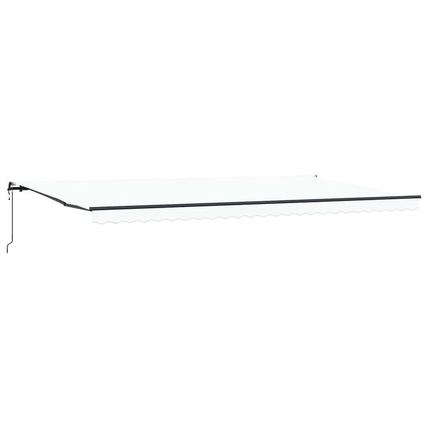 vidaXL Auvent Rétractable Blanc 600 × 350 cm tissu