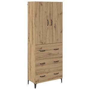 vidaXL Haut Armoire Montage mural Chêne artisanal 69 5 x 34 x 180 cm