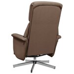 vidaXL Fauteuil inclinable de massage avec repose-pieds marron tissu