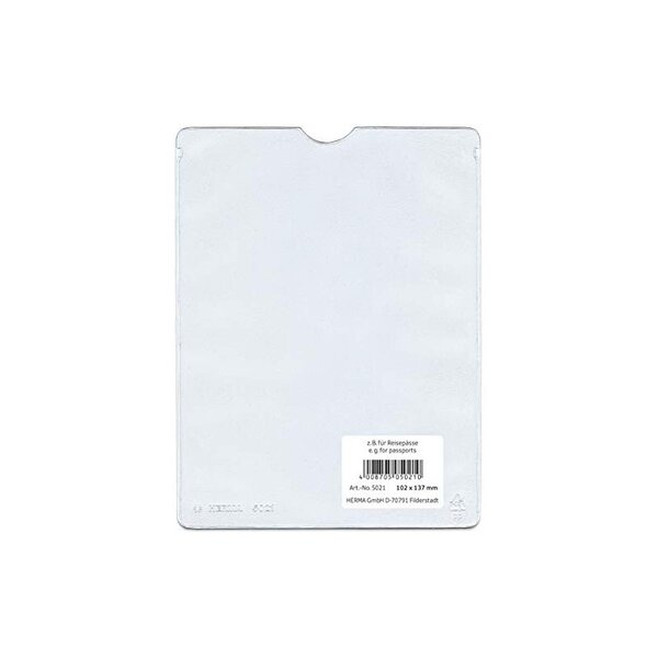 HERMA 1 étui de poche  PP  1 poche  0 14 mm  transparent