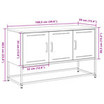vidaXL Meuble TV anthracite 100 5x39x60 5 cm acier