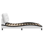 vidaXL Cadre de lit sans matelas blanc et noir 140x200 cm similicuir