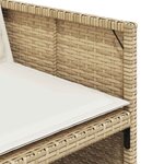 vidaXL Ensemble à manger de jardin et coussins 11 Pièces beige poly rotin