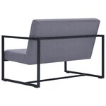 vidaXL Canapé-lit à 2 places avec accoudoirs gris clair acier et tissu
