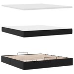 VidaXL Cadre de lit ottoman avec matelas noir 160x200 cm similicuir
