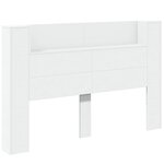 vidaXL Tête de lit Blanc 160 x 16 5 x 103 5 cm Bois d'ingénierie