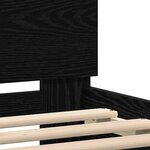 vidaXL Cadre de lit avec LED Chêne noir 200 x 200 cm Bois d'ingénierie