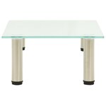 vidaXL Meuble TV Givré 40x35x17 cm Verre trempé