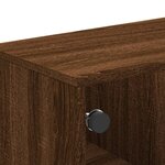 vidaXL Table basse avec portes en verre chêne marron 68 5x50x50 cm