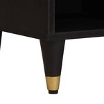 vidaXL Meuble TV Noir 100 x 33 x 46 cm Bois de mangue massif