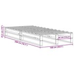 vidaXL Cadre de lit sans matelas cire marron 100x200cm bois pin massif