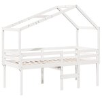 vidaXL Lit haut sans matelas blanc 90x200 cm bois de pin massif