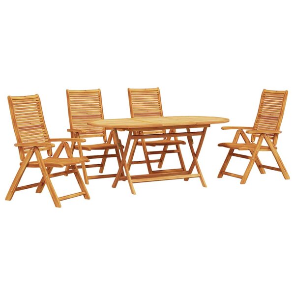 vidaXL Ensemble de salle à manger pour jardin 5 Pièces Marron