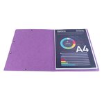 Chemise À Élastique Sans Rabat Carte Lustrée 400gm2 - A4 - Violet - X 25 - Exacompta