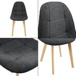 Lot de 2 chaises de salle à manger 86 x 53 x 47 cm noir 03_0006737
