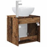 vidaXL Vanité de lavabo mural Bois ancien 49 5 x 44 5 x 65 cm