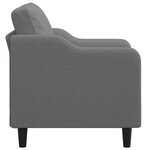 vidaXL Fauteuil Gris foncé 60 cm Tissu