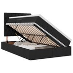 vidaXL Lit avec rangement et LED avec LED Noir 120 x 200 cm Polyester